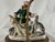 Mid 20th Century Figural Accent Lamp Lady and Hunting Dogs Porcelain With Custom Shade For Sale - Image 10 of 12