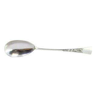 Silver Rice and Serving Spoon with Reliefs and Applications For Sale