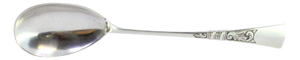 Silver Rice and Serving Spoon with Reliefs and Applications