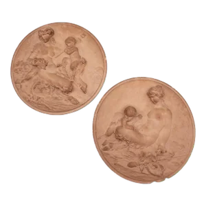 Pair of Plaques After Cloidon, France Circa 1900