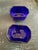 1930s 1930s Pair of Large English Sterling Silver Salt Cellars Cobalt Liners Birmingham 1932-3 For Sale - Image 5 of 10