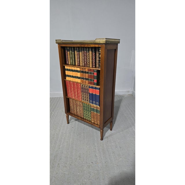 Wood French Walnut Open Adjustable Library Bookcase, 1910 For Sale - Image 7 of 8