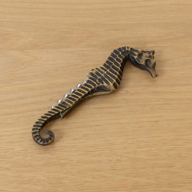 1950s French Brass Seahorse Bottle Opener For Sale In Los Angeles - Image 6 of 9