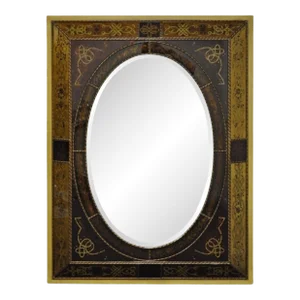 Decorator Italian Venetian Style Hollywood Regency Reverse Decorated Wall Mirror