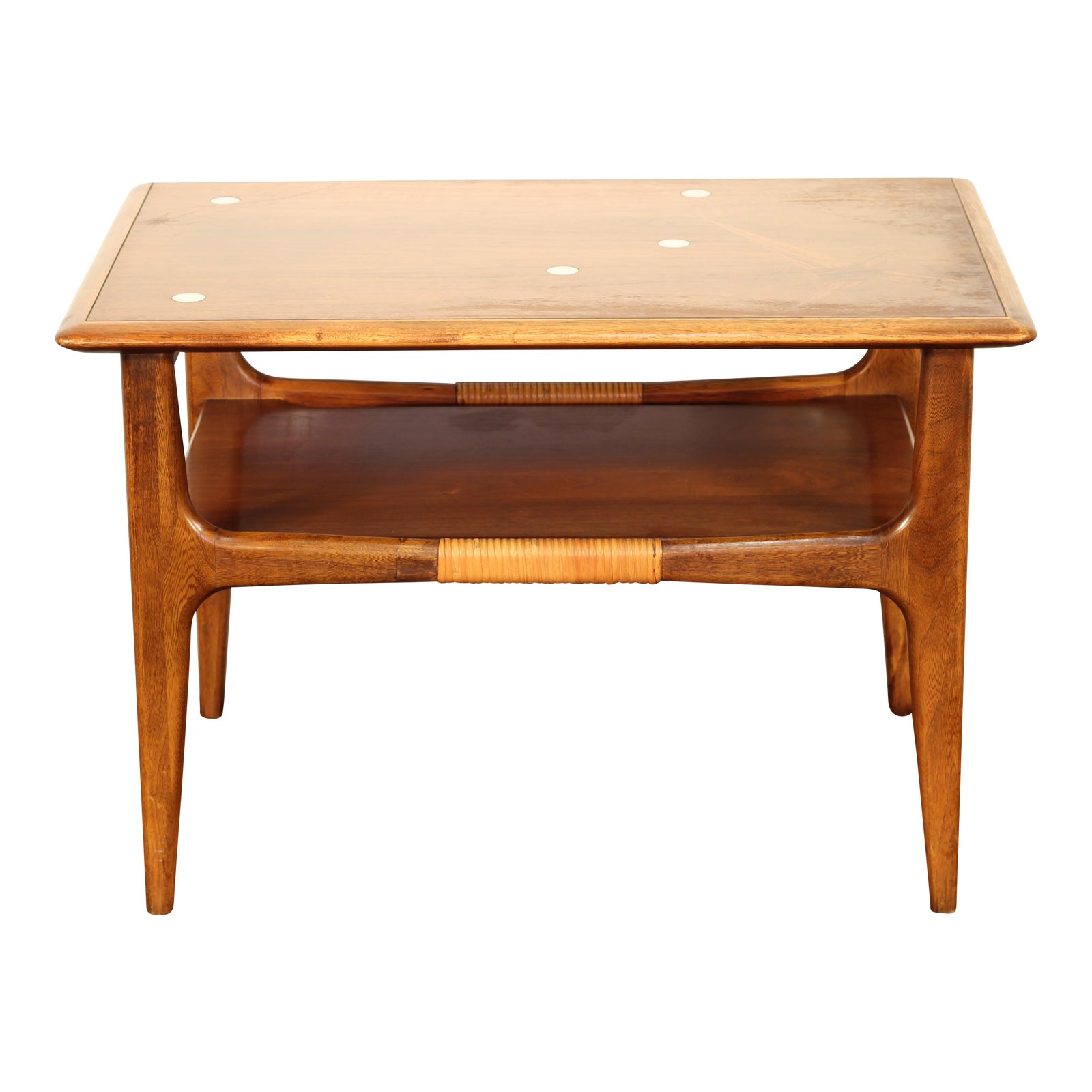 Lane Side Table with Aluminum and Starburst Inlays Chairish