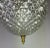 Gold Brass and Pressed Crystal Pendant Light For Sale - Image 8 of 10