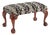 Italian Carved Upholstered Bench With Ball-and-Claw Feet For Sale