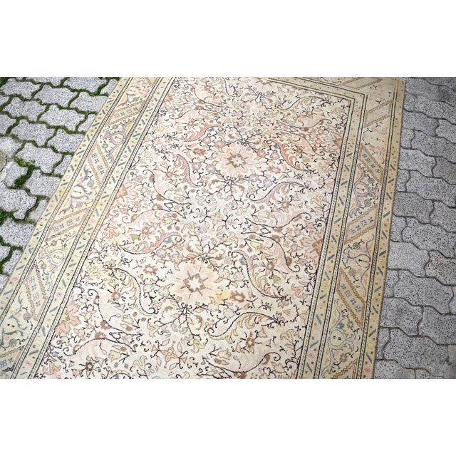 Turkish 1960s Oriental Design Turkey Handmade Carpet For Sale - Image 3 of 11