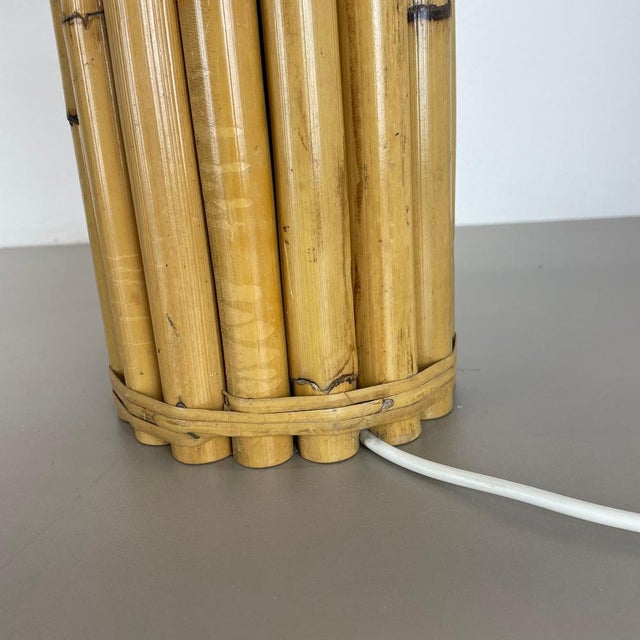 Hollywood Regency Bamboo Tiki Table Light, Italy, 1970s For Sale - Image 10 of 18