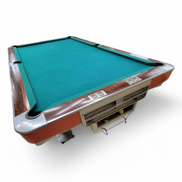 Mid 20th Century Vintage Brunswick Pool Table With Accessories For Sale - Image 5 of 11