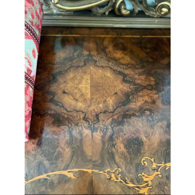 Antique Late 19th Century French Rococo Revival Burl Walnut Buffet For Sale - Image 12 of 12