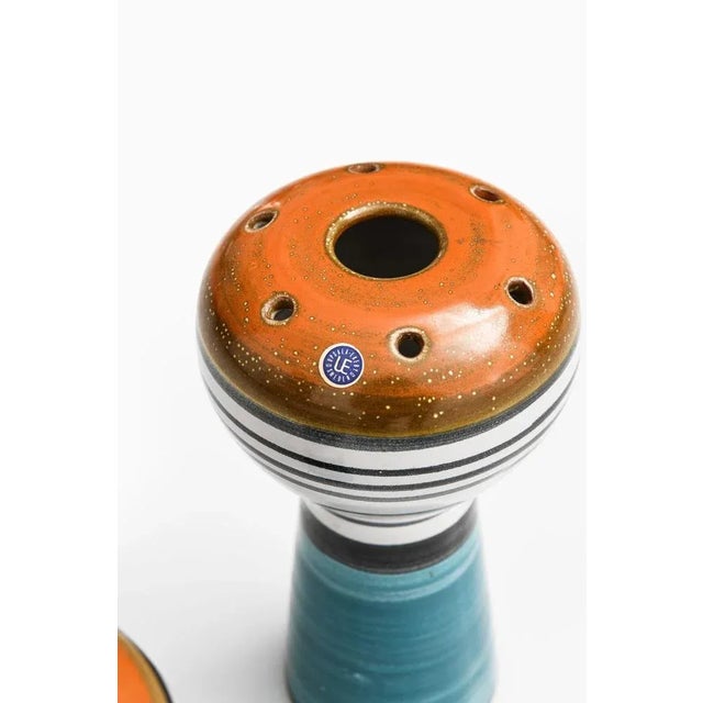 Ceramic Vases attributed to Mari Simmulson, 1970s, Set of 2 For Sale - Image 3 of 5