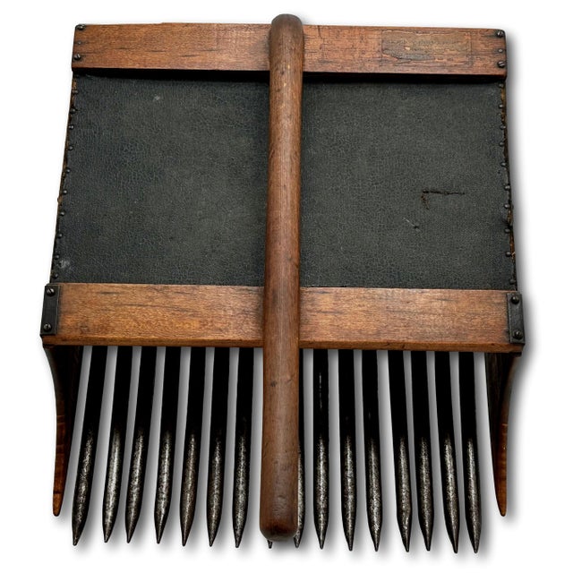 Early 20th Century Excellent Antique Cape Cod Massachusetts Wood & Steel Cranberry Rake - Scoop With Nice Old Varnish Patina For Sale - Image 5 of 18