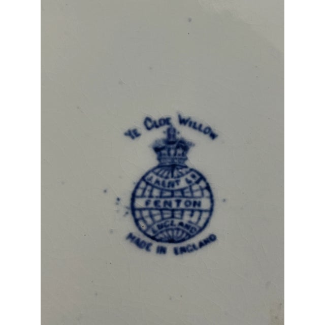 Early 20th Century Ye Olde Willow Ware Plates, Made in England- Set of 4 For Sale - Image 4 of 10