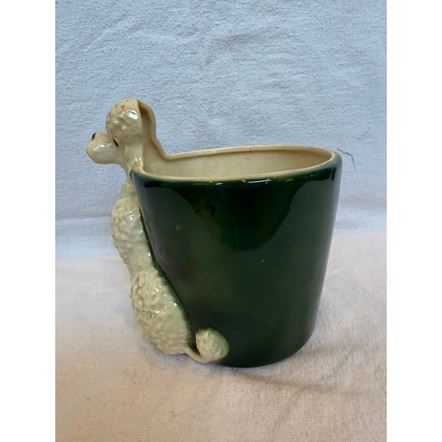 1940s 1940s Porcelain White Poodle Large Planter For Sale - Image 5 of 9