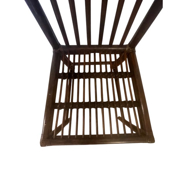 1960s McGuire Glass-Top Dining Table and Chairs – 7 Pieces For Sale - Image 10 of 17