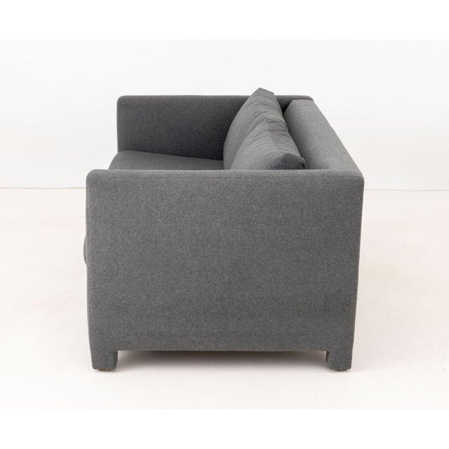Gray Wool Blend Upholstered Sleeper Sofa For Sale - Image 4 of 7