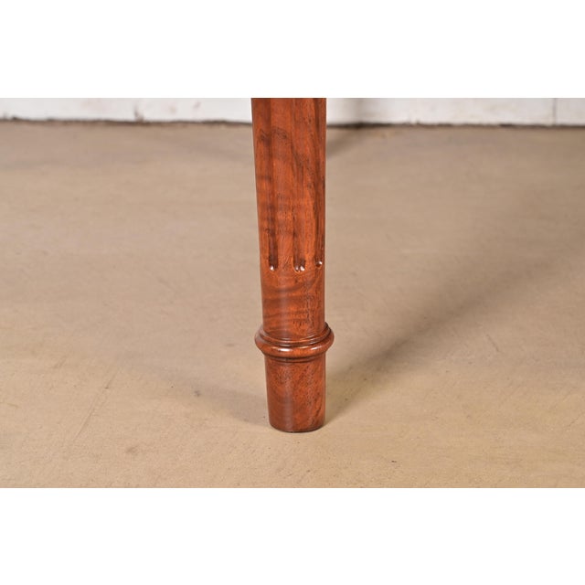 Henredon Style French Regency Louis XVI Teak Extension Dining Table, Newly Refinished For Sale - Image 13 of 15