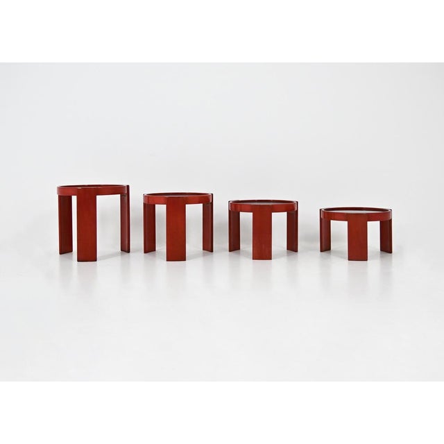 1960s Model 780 Nesting Tables by Gianfranco Frattini for Cassina, 1960s, Set of 4 For Sale - Image 5 of 12