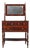Early 19th Century Sheraton Carved Mahogany 3 Drawer Dressing Table With Barley Twist Legs & Mirror For Sale