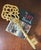 Oversized Vintage Gilt Cast Iron Decorative Skeleton Key Sculpture For Sale - Image 4 of 4