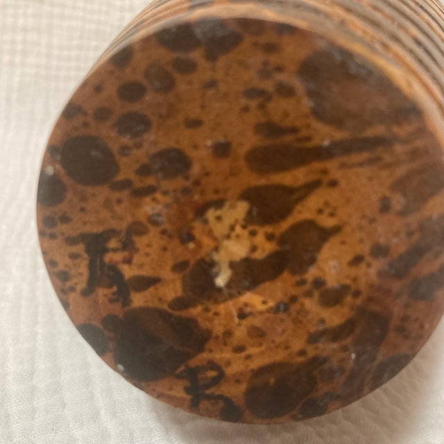 Mid-Century Hand-Turned Spalted Maple Signed Studio Art Vase For Sale - Image 12 of 12