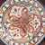 Round hand painted shallow ceramic bowl from Safi, Morocco. The cream crackle glaze ground is painted in terracotta red,...