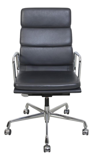 EA-219 Office Chair in Grey Leather by Charles Eames
