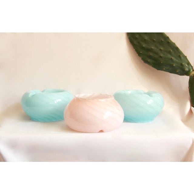 Italian Pink Swirl Murano Glass Caramella Ashtray / Vide Poche, 1970s For Sale - Image 9 of 10