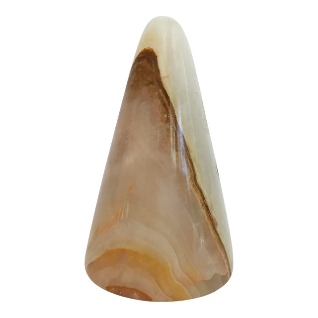 Vintage Conical Onyx Paper Weight For Sale