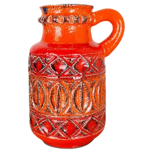 German Colorful Fat Lava Pottery Vase from Bay Ceramics, 1970s