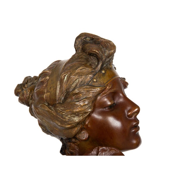 Emmanuel Villanis Bronze Sculpture Bust of Thais For Sale - Image 12 of 17