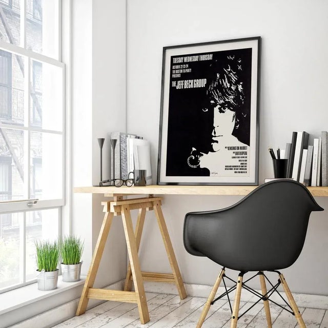 A scarce original concert poster designed by David Jenks for a run of shows by the Jeff Beck Group with support from...