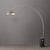 Satin Nickel paired with a Black Marble Base defines the Iconic Arc Lamp, a Mid-Century Modern arc lamp designed for...