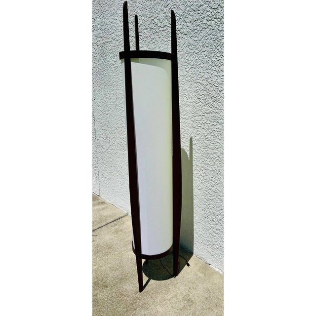 Stunning 6’ tall Mid-Century Modern floor lamp designed by Martin Aakervik for the Modeline Company of California in 1959....