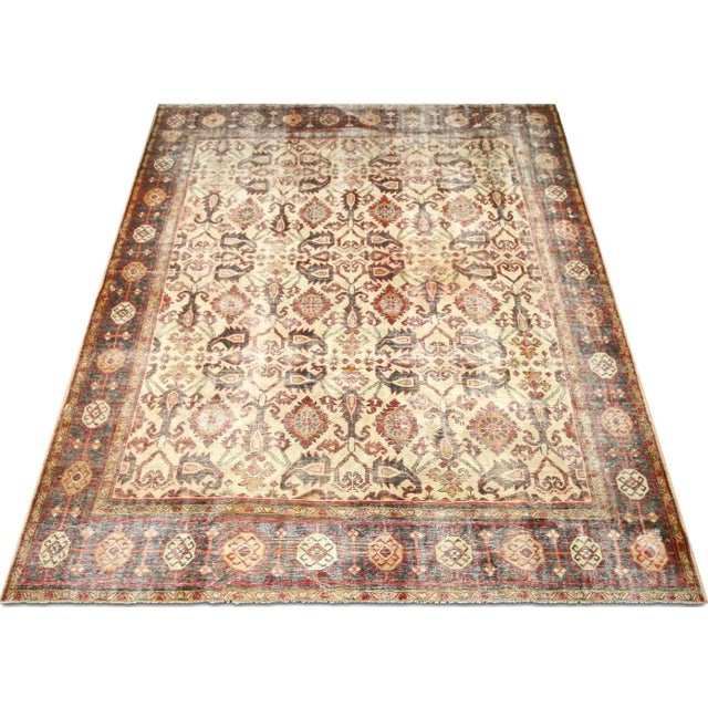 1930s 1930s Persian Mahal Rug For Sale - Image 5 of 7