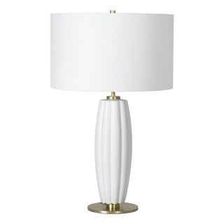 Crocus Ceramic Table Lamp, White For Sale