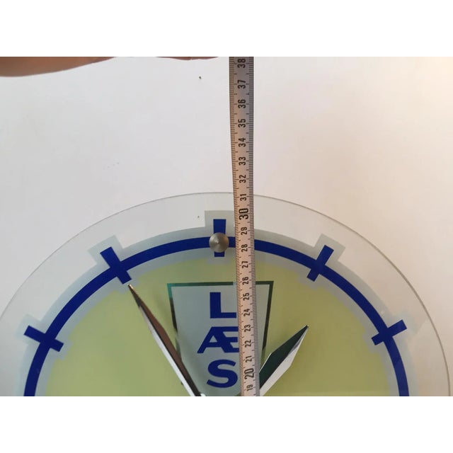 Metal Illuminated Clock from Halux, 1950s For Sale - Image 7 of 8