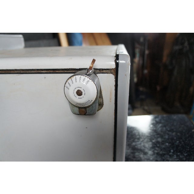 White Antique Alcazar Range & Heater Co Acme Enameled Porcelain Gas Kitchen Stove For Sale - Image 8 of 16