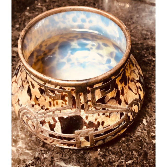 1910s Loetz Art Glass With Silver Overlay Vase For Sale - Image 10 of 12