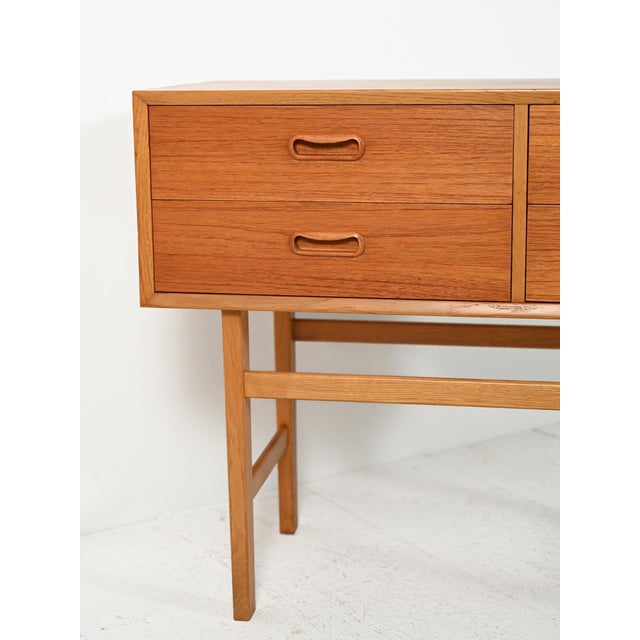 1950s Scandinavian Teak and Oak Entrance Cabinet, 1960s For Sale - Image 5 of 10