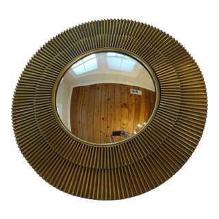 Barbara Barry Brass "Radiance" Convex Starburst Sunburst Mirror For Sale