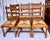 Wood Vintage 1950s French Oak Ladder-Back Rush Seat Chairs - Set of 6 For Sale - Image 7 of 16