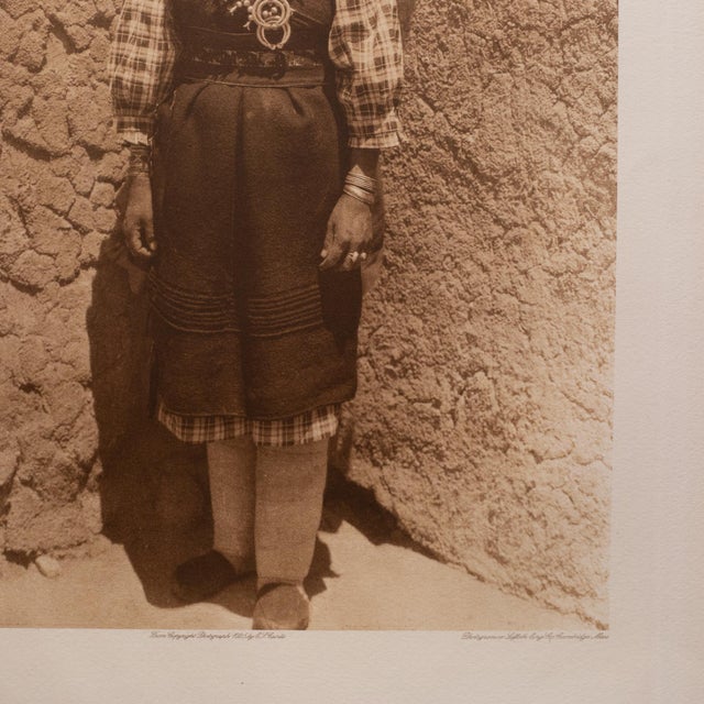 Native American Edward S. Curtis, Suati-Sia Pueblo, Photogravure 1925 For Sale - Image 3 of 5