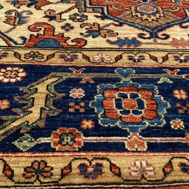 2000 - 2009 Fine Rust Red Persian Heriz Hand-Knotted Wool Rug - 8'3" X 10'1" For Sale - Image 5 of 9