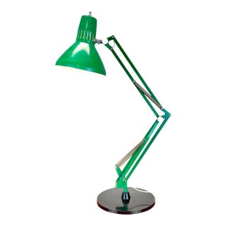 Mid Century Swedish Modern Adjustable Task Lamp in Vivid Green by Ledu For Sale
