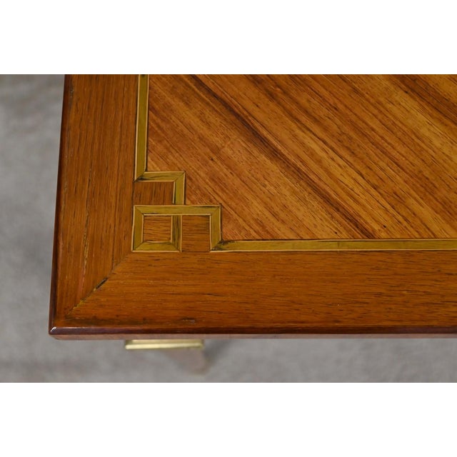 Small Early 20th Century Louis XVI Marquetry Writing Table, 1890s For Sale - Image 10 of 18