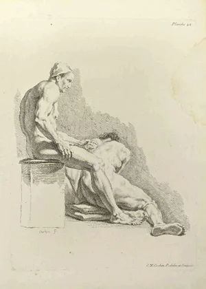 Nicholas Cochin, Anatomy Studies, Etching, 1755