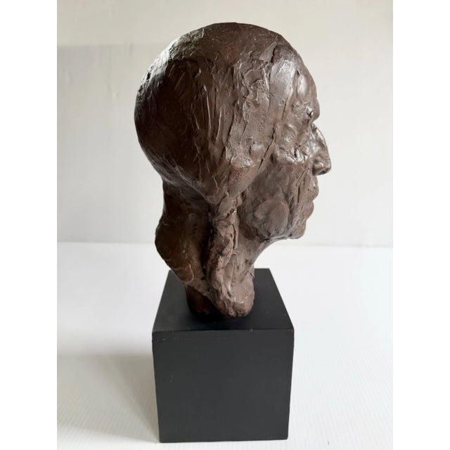 1978 Alva Studios Museum Replica Bust of Native American Man Ben Black Elk For Sale - Image 13 of 14
