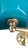 Teal 1970s Mid-Century Modern Art Deco Brass and Teal Glass Banker's Desk Lamp For Sale - Image 8 of 18